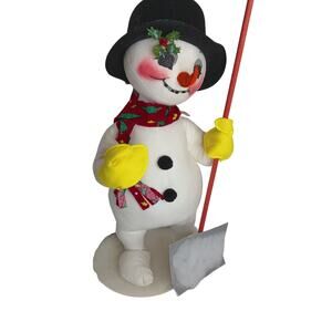 Vintage Annalee Shoveling Snowflakes Snowman Christmas
